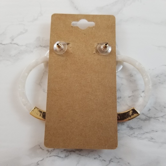 White Earrings - Picture 2 of 2